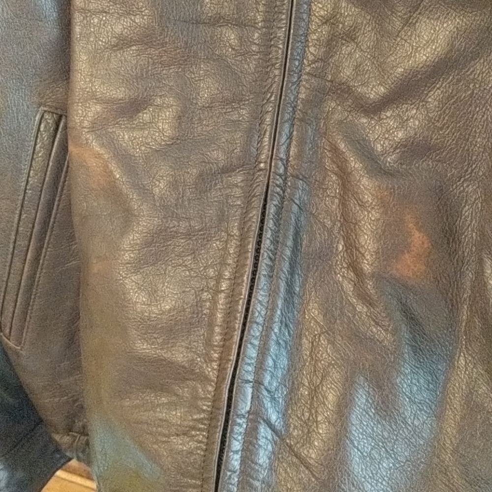 Wilson's leather chocolate brown men's jacket - Picture 3 of 7